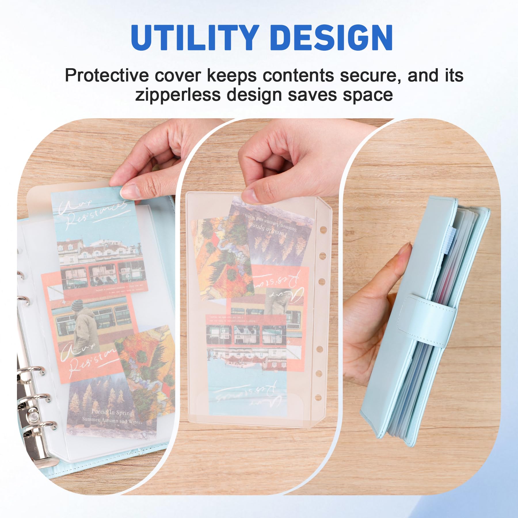 Amazon.co.jp: Antner A6バインダーポケット 6穴 ファスナーなし 予算